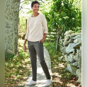 L.L. Bean Midweight Cotton Slub Rollneck Sweater Paperwhite Size Small